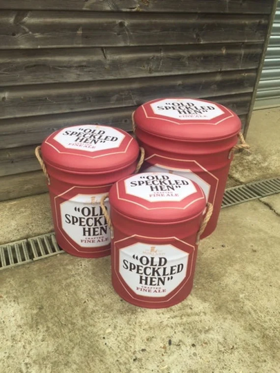 Retro Style Storage Stools & Bins - Real Ale