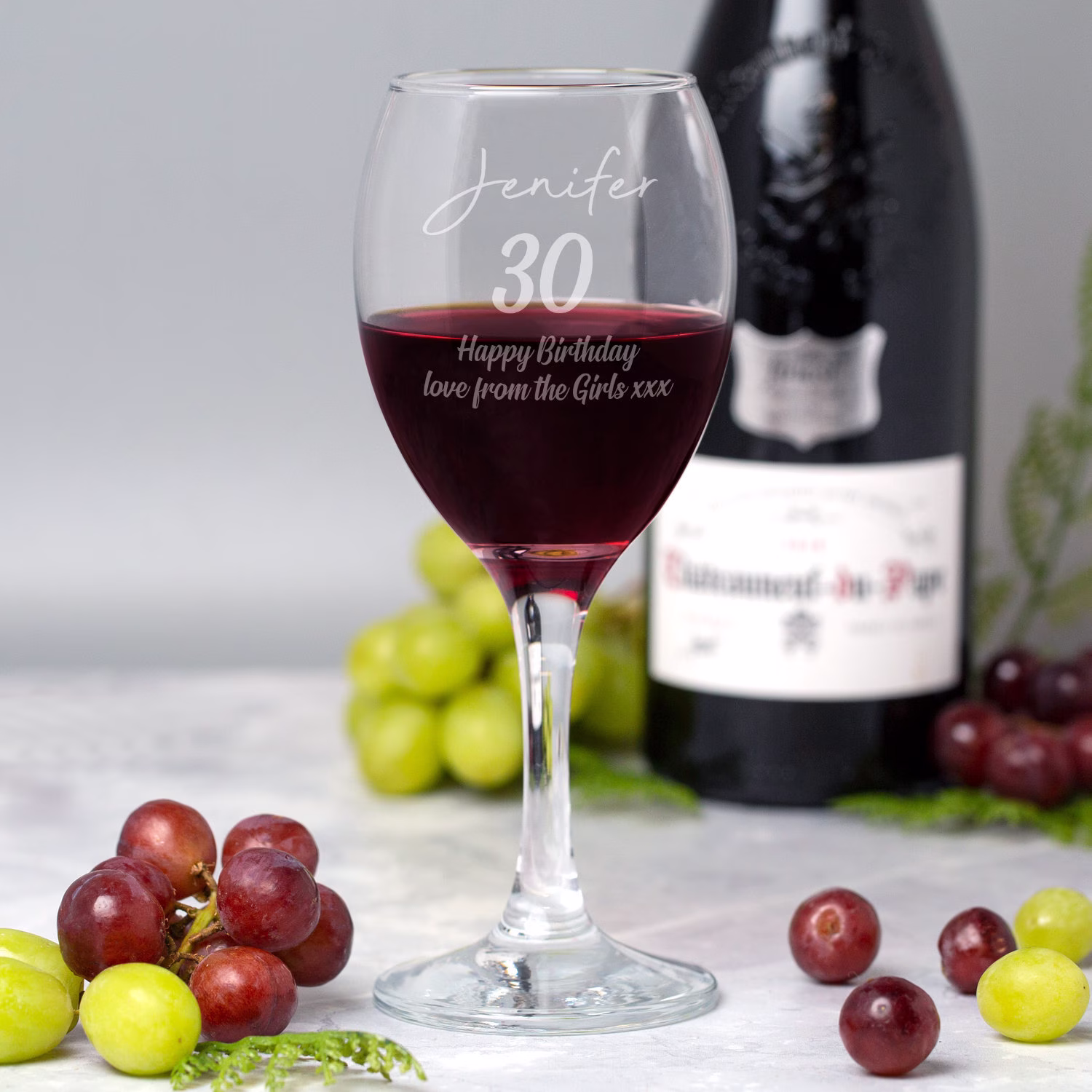 Personalised Birthday Wine Glass Gifts For Her Mum Girls Red Rose White Womens Female 18Th 21st 30Th 40Th 50Th 60Th