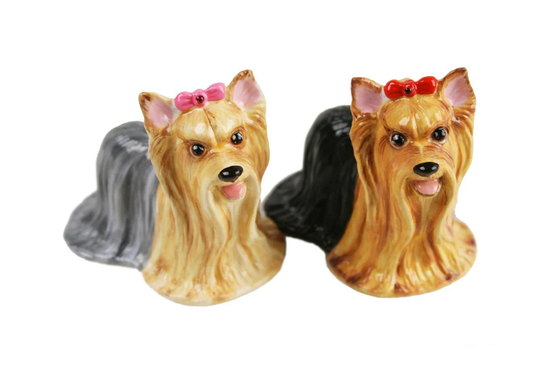 Yorkshire Terrier Handmade Cruet Set Mini Tan | 6cm X 8cm