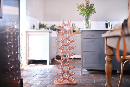 Gorgeous Large Copper Bottle Wine Rack/ Kitchen Accessories/ Home Décor/ Stylish Gifting/ Wedding, Anniversary Gift/Wine Tree