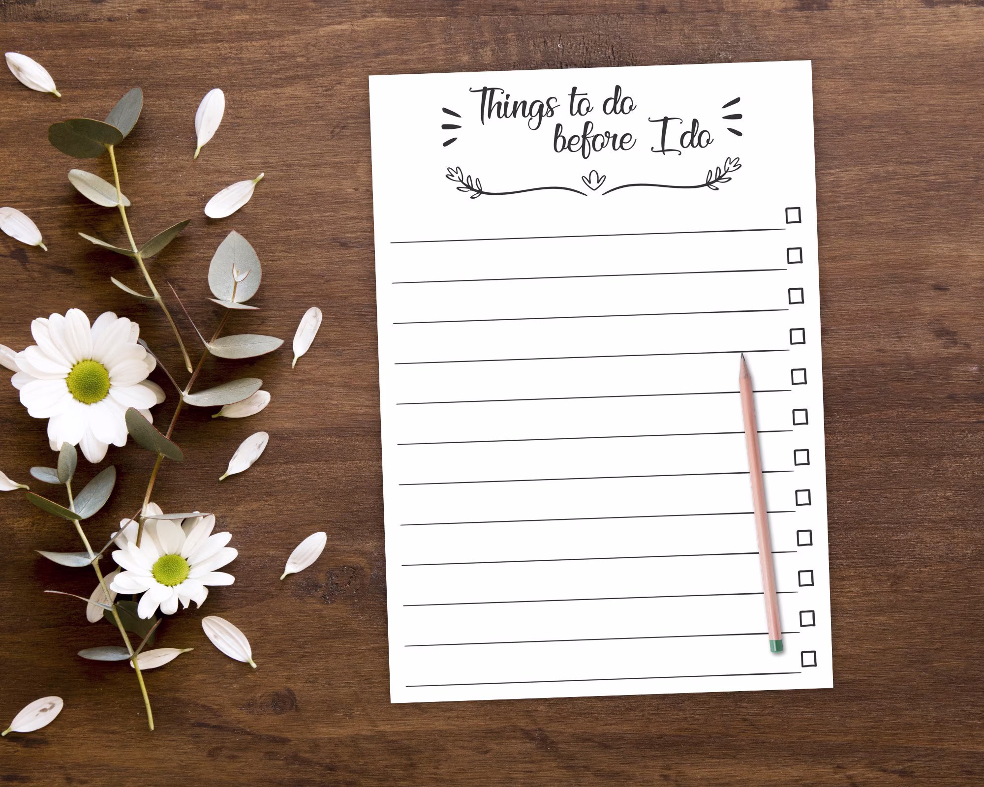 To Do List Wedding Notepad Things Before I Small Gifts Bride Be Planner Checklist Stationary