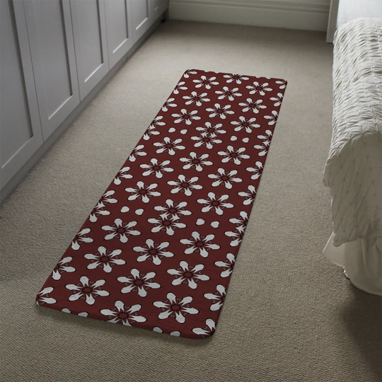 Loesch Modern Decorative Pattern Designer Shaggy Brown/White Rug