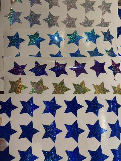 Set Of 30 Star Self Adhesive Vinyl Sticker Decals. Envelope Stickers. Wedding Party Invitations. Thank You. Place Cards. Gifts