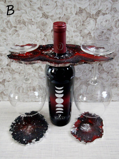 Faux Agate Wine Set
