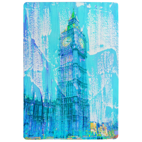 Huggins Crazy Ben Designer Shaggy Blue Rug