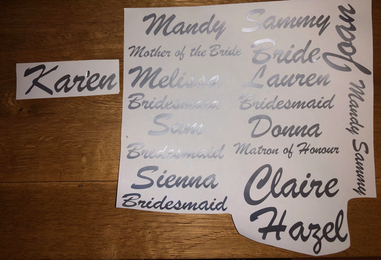 Personalised Glass Vinyl, Flutes, Wine & Pint in Various Styles & Colours