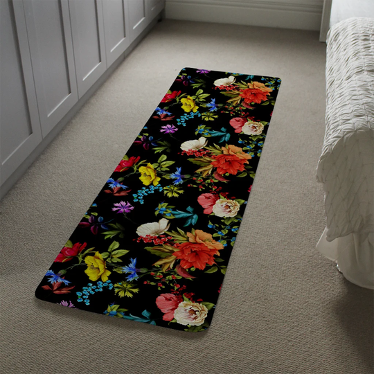 Marra Bright Vibrant Shaggy Black/Red/Yellow Rug