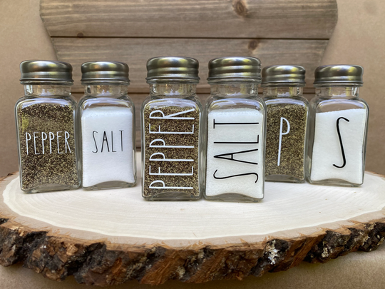 Salt & Pepper Shaker Farmhouse Set, Rustic Kitchen Shakers, Rae Dunn & Shakers