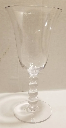 Vintage Candlewick Water Wine Glass Stem Ware With Flared Rim