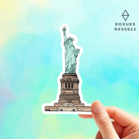 Statue Of Liberty Sticker, Travel Monuments Laptop Decal Water Bottle Sticker