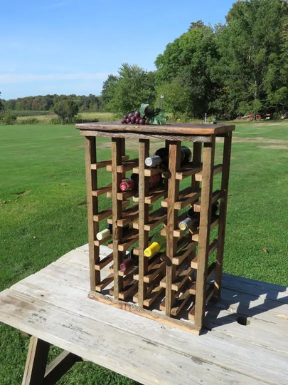Rustic 24 Bottle Wine Storage