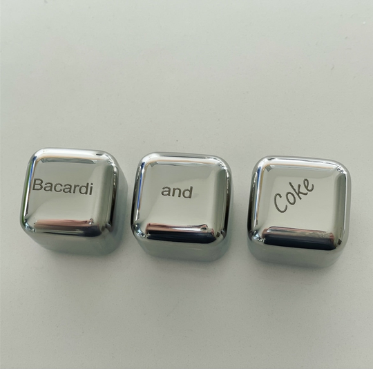 Bacardi & Coke Ice Cubes | Gin Stones Whiskey Wedding Anniversary Gift Barware Christmas |Couples 11 Years Drinks