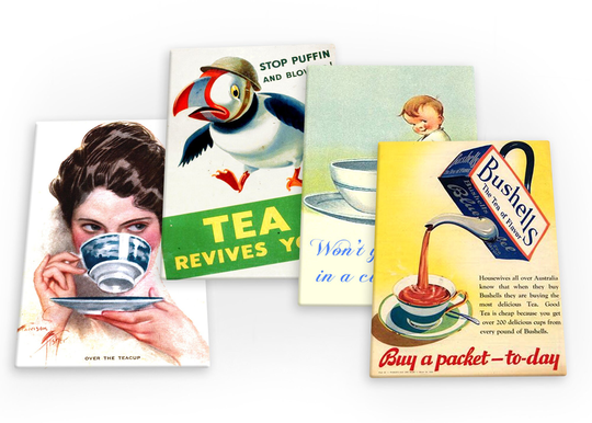 Cup Of Tea Teatime Vintage 4 X Fridge Magnets | A