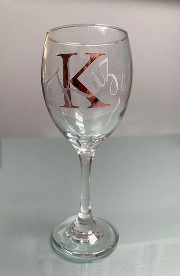 Personalised Wine Glass/Personalised Name Initial Wine Glass/Gift For Her/Birthday Gift/Valentine's Gift/Mother's Day Gift/Wedding Gift