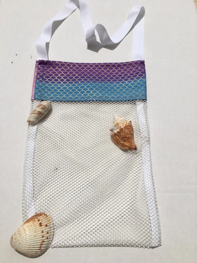 Multicolor Mermaid Print Shelling Bag