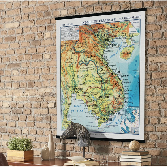 'Indochine Francaise' Graphic Art Print Poster