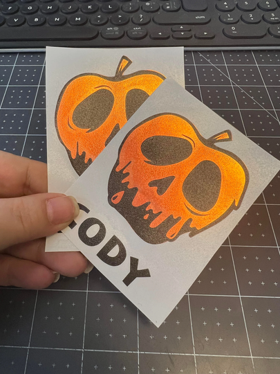 Personalised Halloween Pumpkin Name Decals For Cups, Bags, Tumblers, Parties
