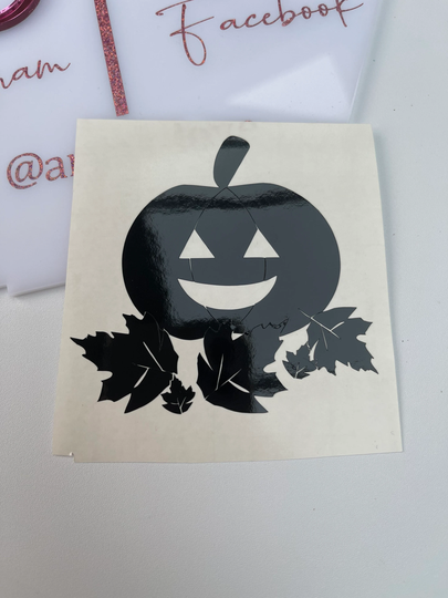 Scary Autumn Pumpkin Self Adhesive Vinyl Sticker On Decal Halloween Goth Bottle Mug Tumbler Glass Window Laptop Clothing