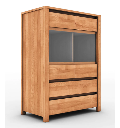 Fugate 80 Cm Wide 4 Drawer Solid Wood Highboard