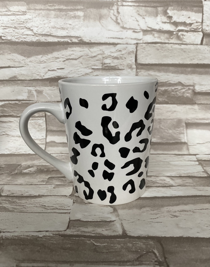 Leopard Print Black & White Coffee Mug