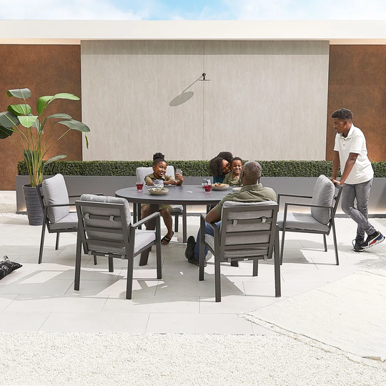 Gaspah 6 Seater Dining Set with Cushions