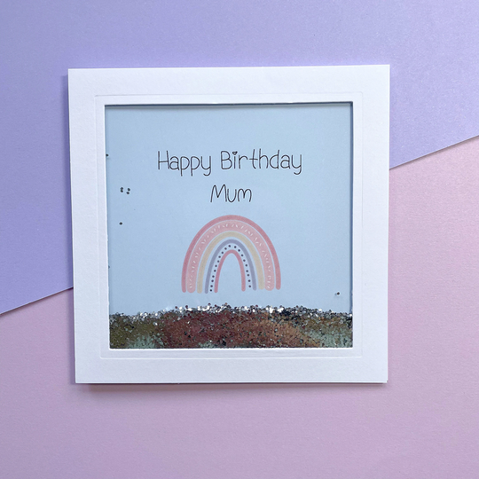 Mum Rainbow Birthday Shaker Card