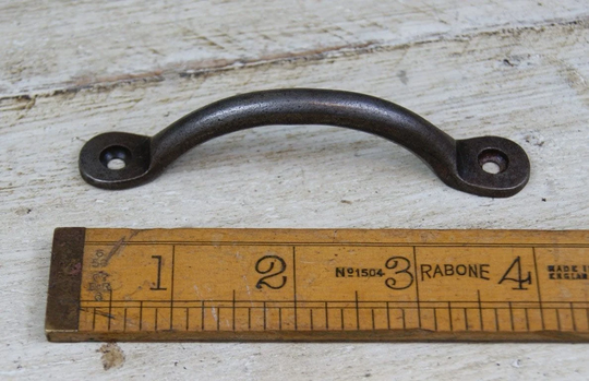 Iron Bow 100mm Cast Iron Door Pull Handle Rustic Industrial Drawer Knob Pack Of 1 Or 10