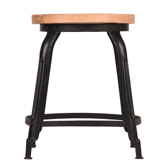 Label51 Stool Delhi 37 x 37 x 47cm Black