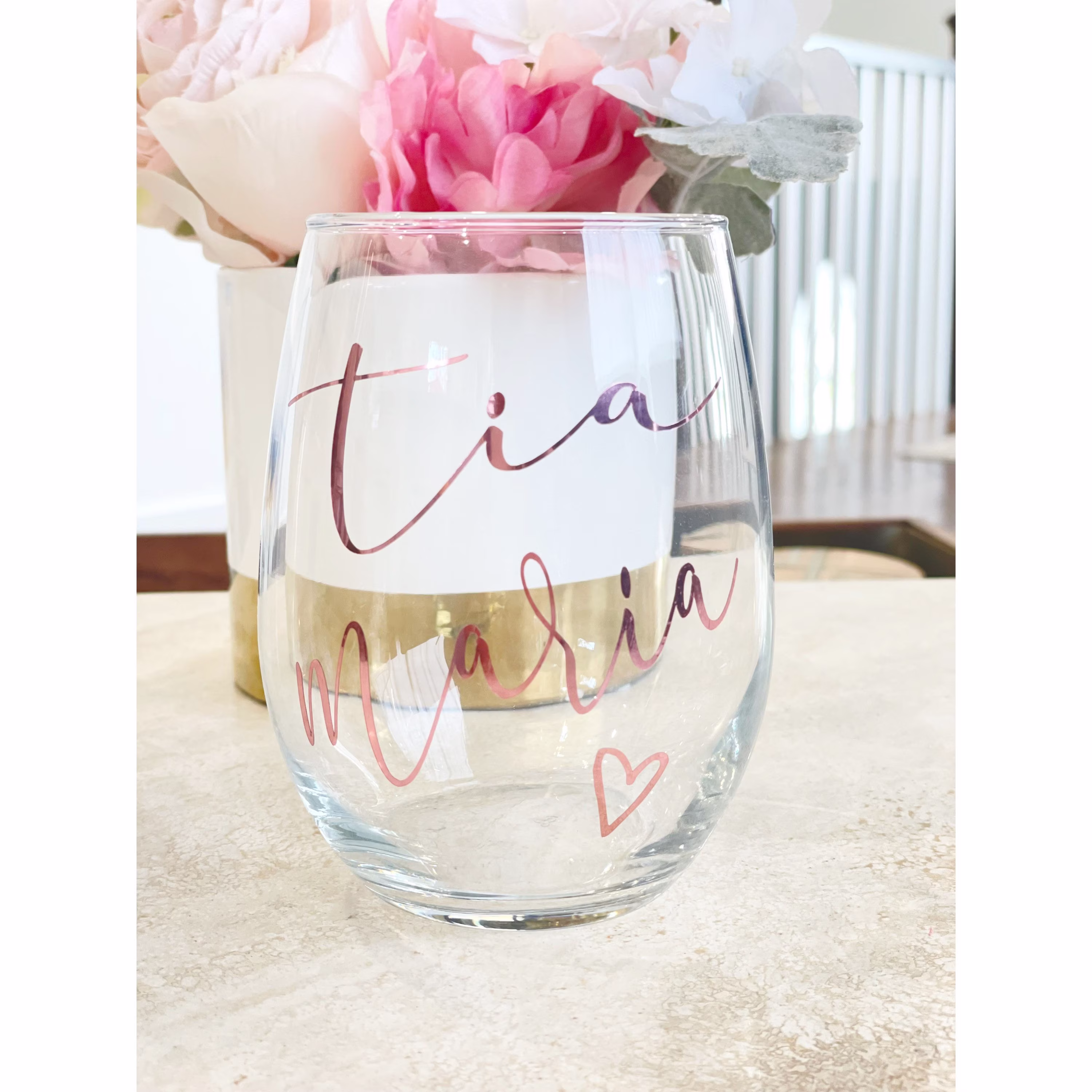 Personalized Tia Wine Glass, Pregnancy Announcement Ideas, Wine, Aunt Gift, Promoted To Aunt, Baby Announcement, Titi, Be Gift