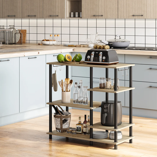 Humaya 89.92Cm Steel Standard Baker's Rack with Microwave Compatibility