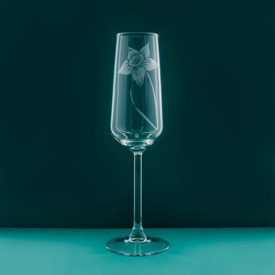 Beautiful Birth Flower Glasses, Meaningful Gifts, Personalised Champagne Flute-Egc01