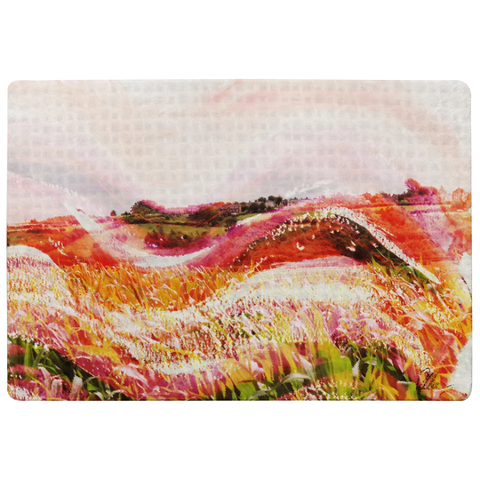Dennison Wheat Field Paint Designer Shaggy Red/Yellow/Black Rug