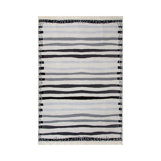 Govert Flatweave Cotton Black/Grey/Blue Rug