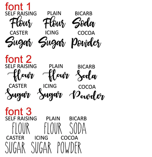 Baking Pantry Decal Set Kitchen Jar Labels Decals Storage Organise Vinyl Rae Dunn Inspired