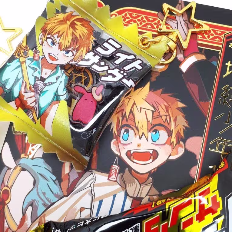 Toilet-Bound Hanako-Kun Exorcist Buddhist Boy Simp Anime Manga Black Thunder Japanese Candy Bag Acrylic Shaker Charms