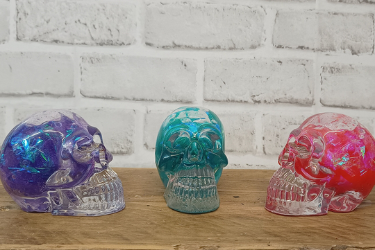 Resin Skull, Skull Globe, Liquid