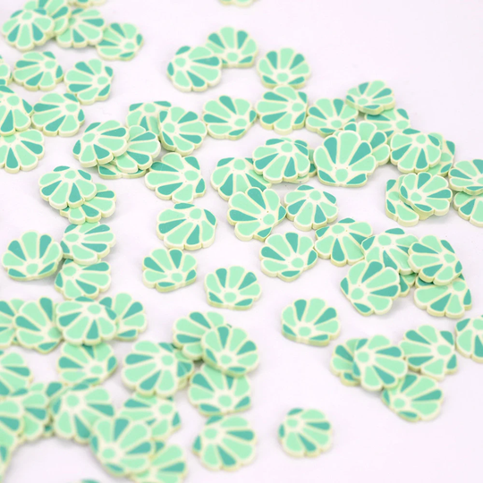 Green Marine Shell Polymer Clay Fimo Slices Sprinkles For Diy Crafts Making Slime Filling Nail Decoden Resin Fillers