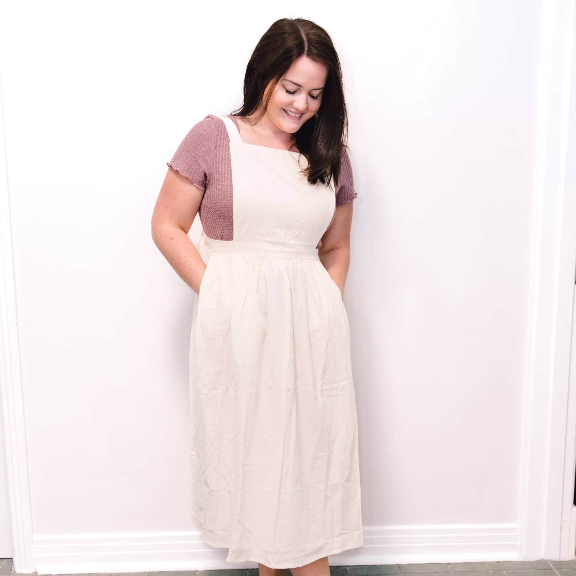 Apron - Cotton Dress With Back Ties