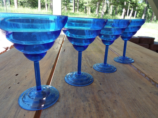 Plastic Margarita Glasses, Hot Tub Plastic Stemware