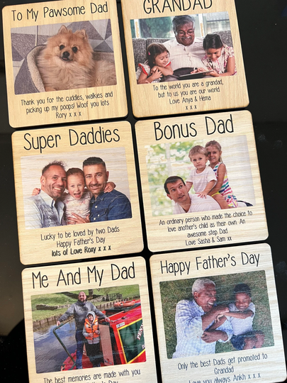 Personalised Wooden Photo Fridge Magnet, Perfect Gift For Father's Day, Birthday, Christmas, Magnet