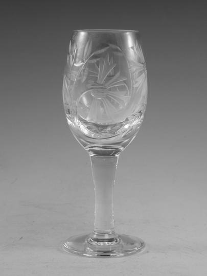 Royal Brierley Crystal - Cornflower Cut Liqueur Glass/Glasses 4 1/4