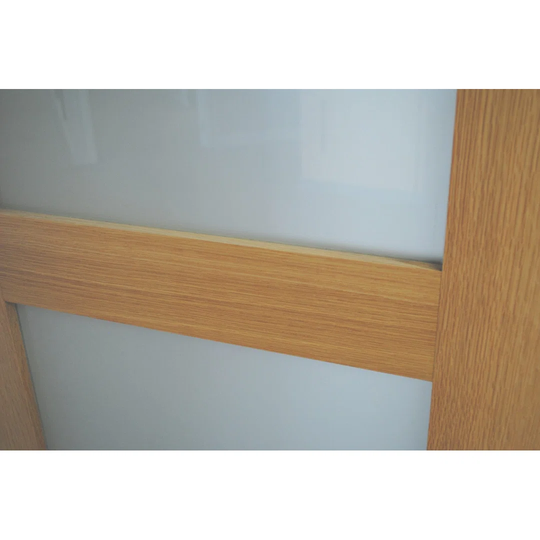 Beckson Oak Shaker 4 Light Frosted Glass Internal Door