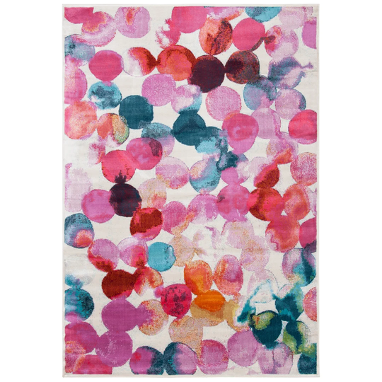 Tasker Looped/Hooked Orange/Pink/Green Rug