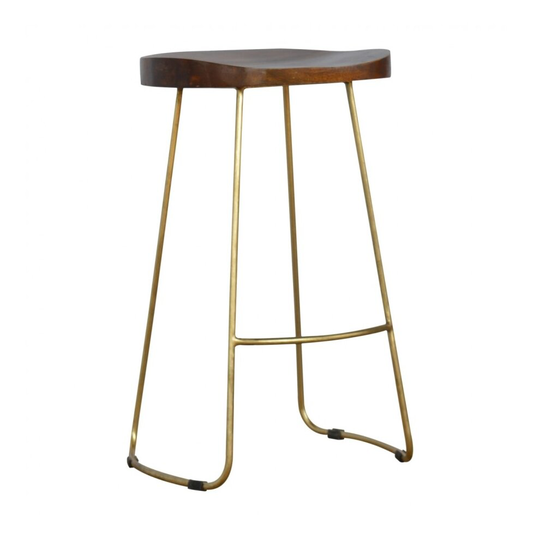 Gold Iron Bar Stool