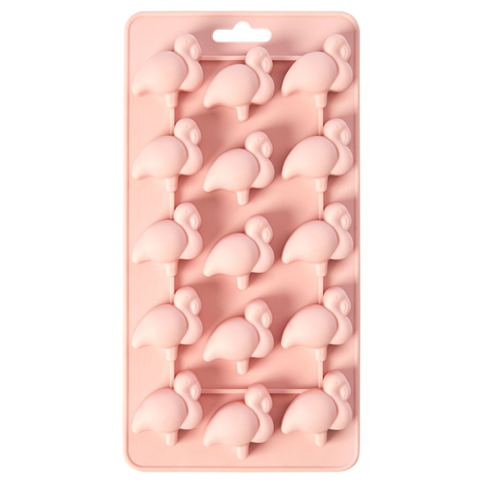 Zing Flamingo Silicone Ice Cube Tray, Pink