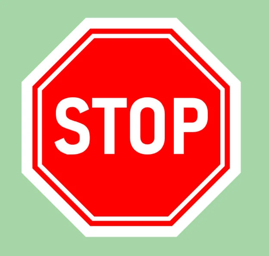 Indoor Fridge Magnet Stop Sign Magnet - Laminated Glossy Customized Or Personalized Gifts Available