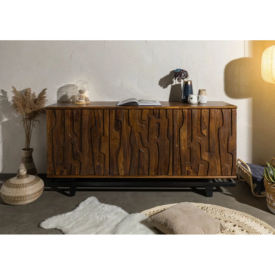 183 Cm Wide Mango Solid Wood Sideboard