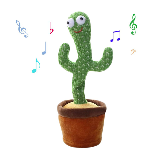 Dancing Cactus Plush Toy Electronic Shake Body with English Song Stuffed Plant