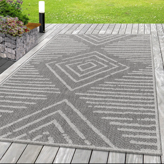 Caitlynn Flatweave Grey/Cream Rug