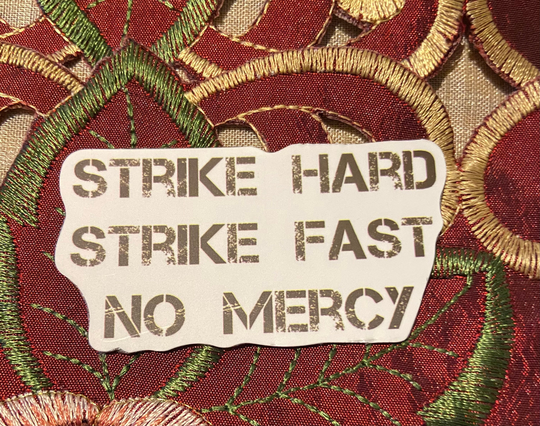 Brand New Cobra Kai Karate Kid Larusso Lawrence Strike First Hard No Mercy Decal Vinyl Waterproof Metal Surface Full Back Magnet